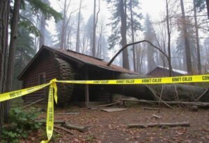 Woman Killed Tree fell On Cabin