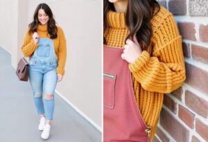 Chunky Knit and Overalls